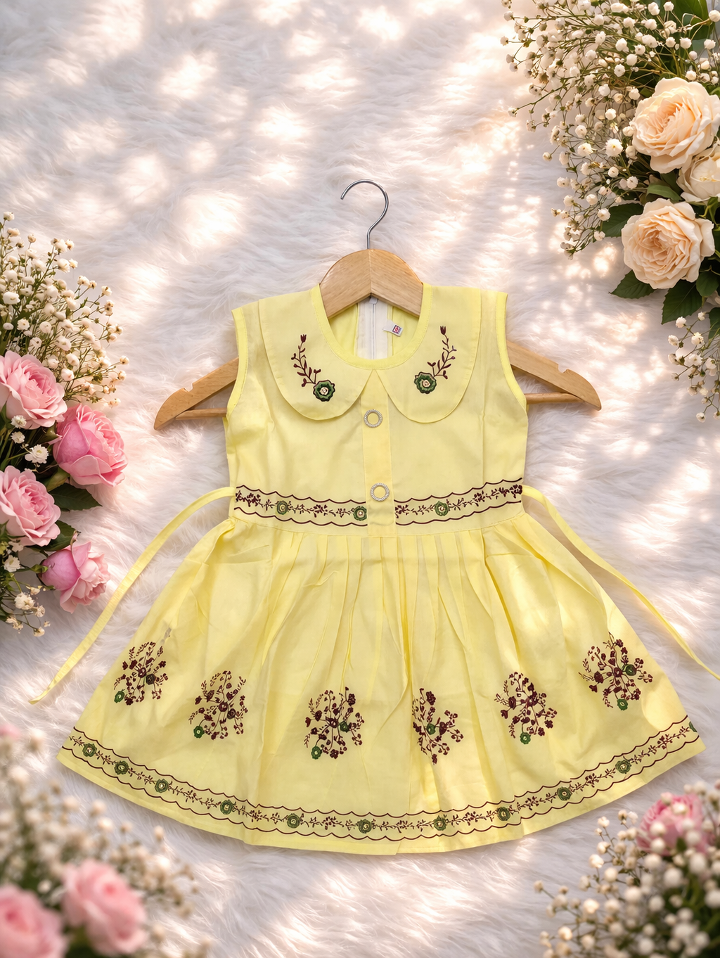 👶 Cute Baby Cotton Dress Set (3-6 years) 💖 Soft & Comfortable