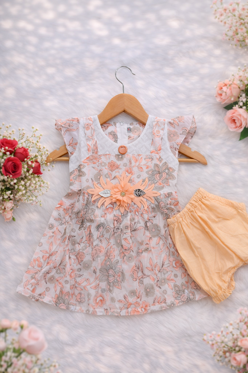 👶 Cute Baby Cotton Dress Set (5 month-2 years) 💖 Soft & Comfortable