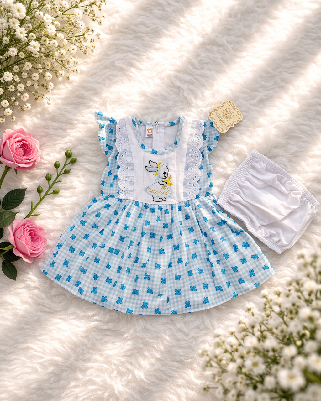 👶 Cute Baby Cotton Dress Set (0–1 years) 💖 Soft & Comfortable