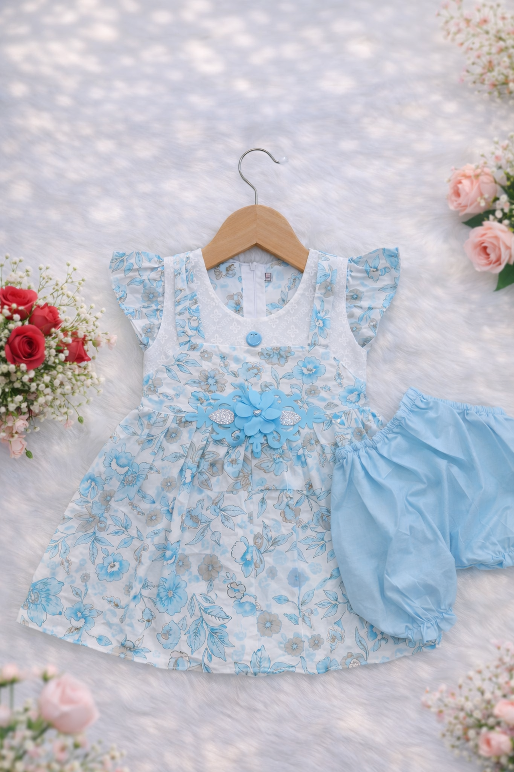 👶 Cute Baby Cotton Dress Set (5 month-2 years) 💖 Soft & Comfortable