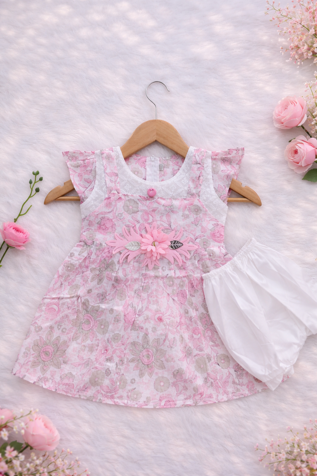 👶 Cute Baby Cotton Dress Set (5 month-2 years) 💖 Soft & Comfortable