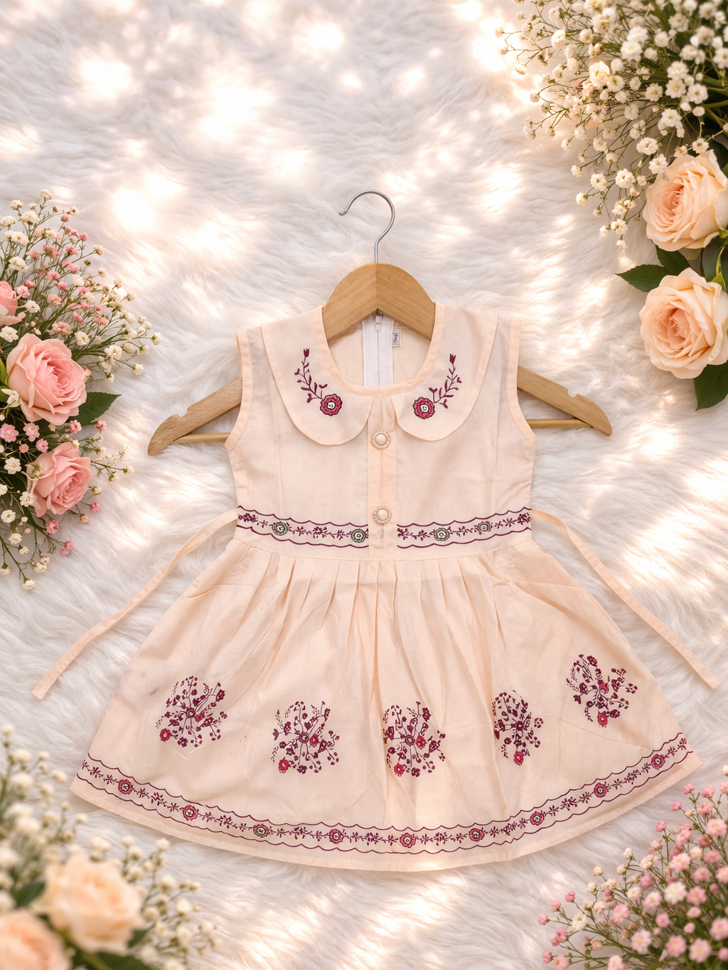 👶 Cute Baby Cotton Dress Set (3-6 years) 💖 Soft & Comfortable