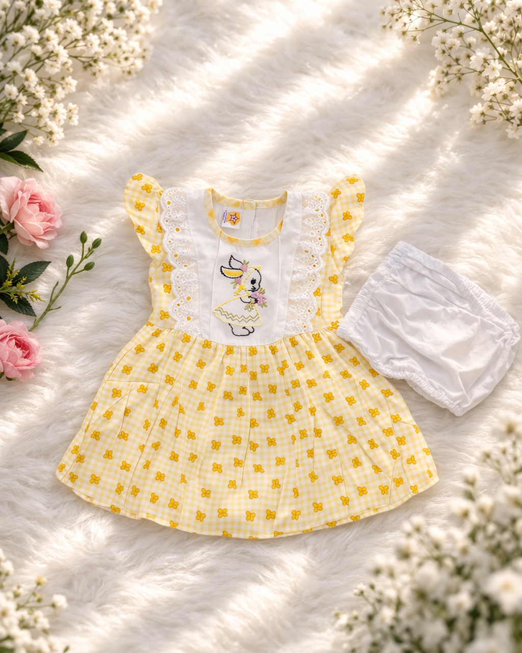 👶 Cute Baby Cotton Dress Set (0–1 years) 💖 Soft & Comfortable
