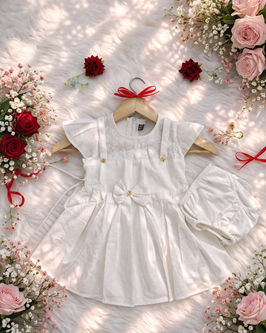 👶 Cute Baby Cotton Dress Set (5 month-2 years) 💖 Soft & Comfortable