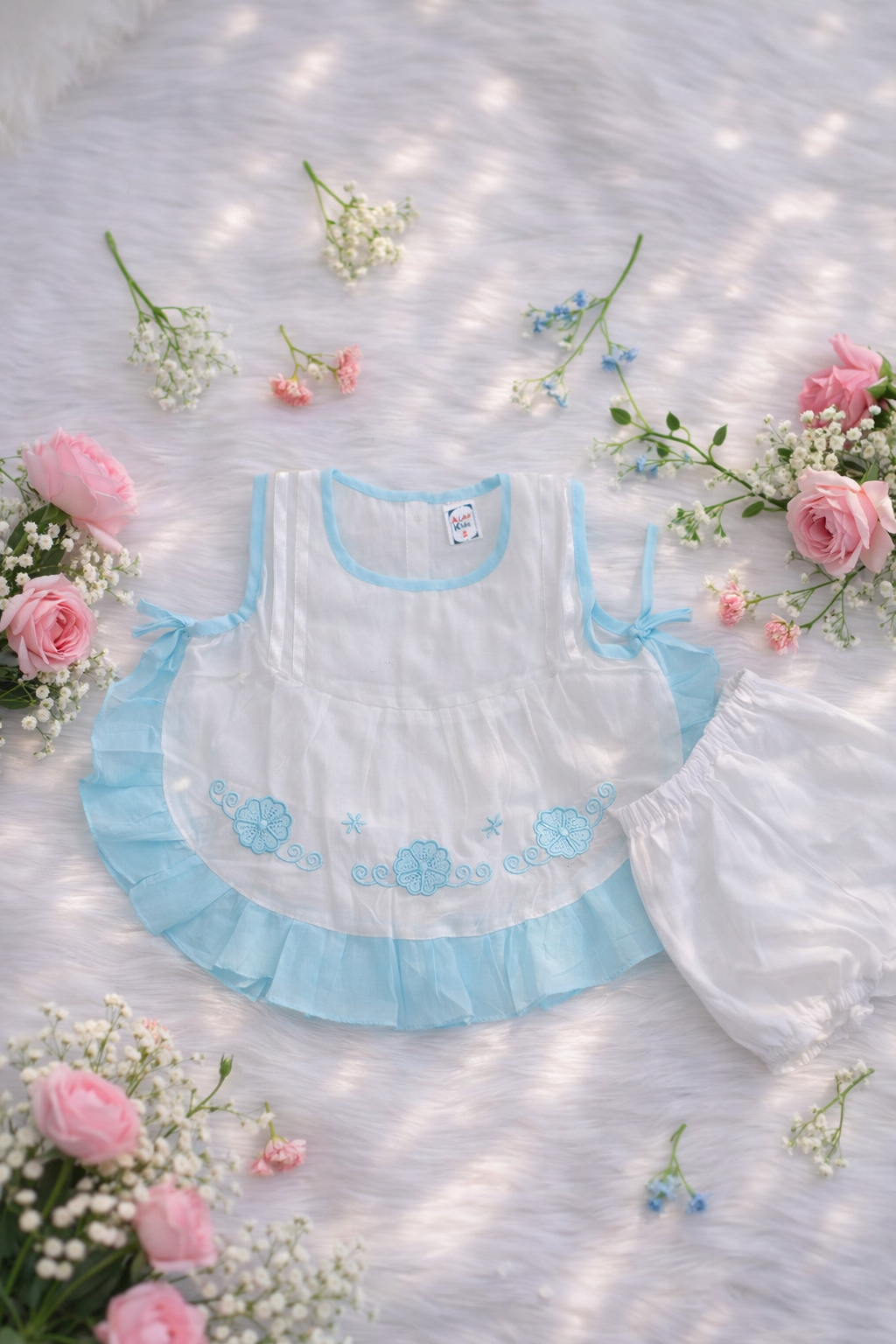 👶 Cute Baby Cotton Dress Set (0–4 Months) 💖 Soft & Comfortable