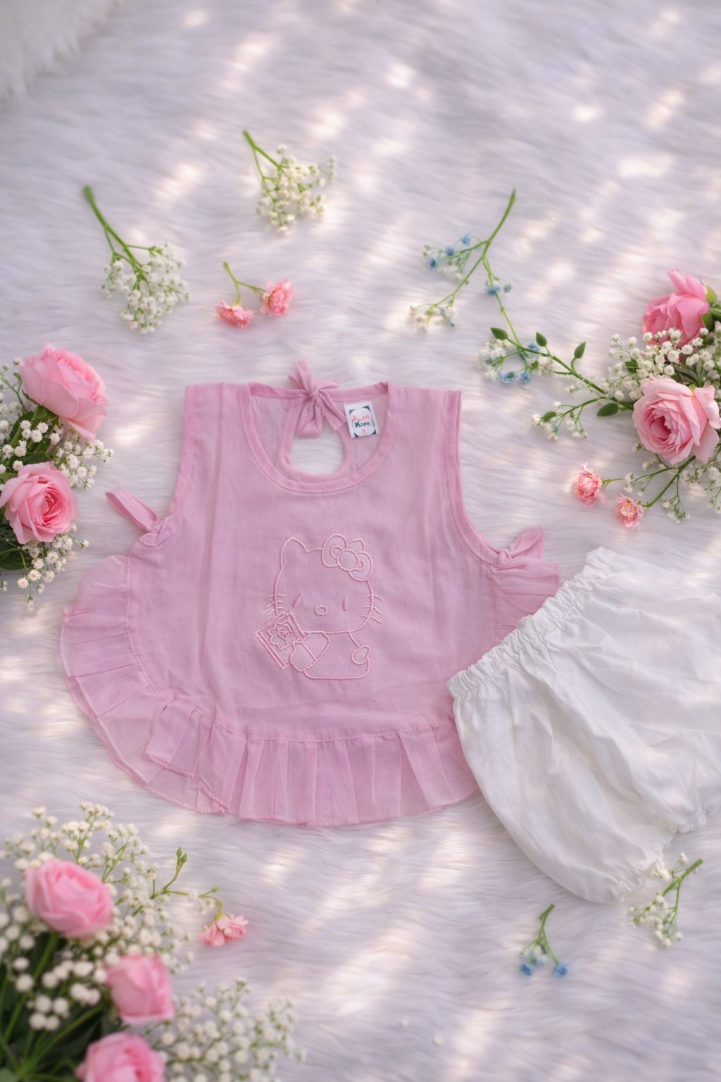 👶 Cute Baby Cotton Dress Set (0–4 Months) 💖 Soft & Comfortable