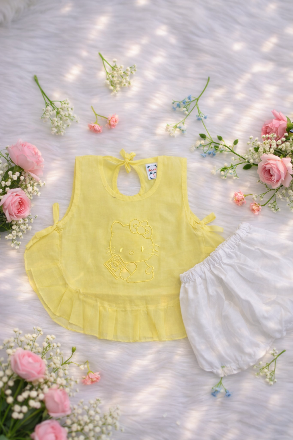 👶 Cute Baby Cotton Dress Set (0–4 Months) 💖 Soft & Comfortable