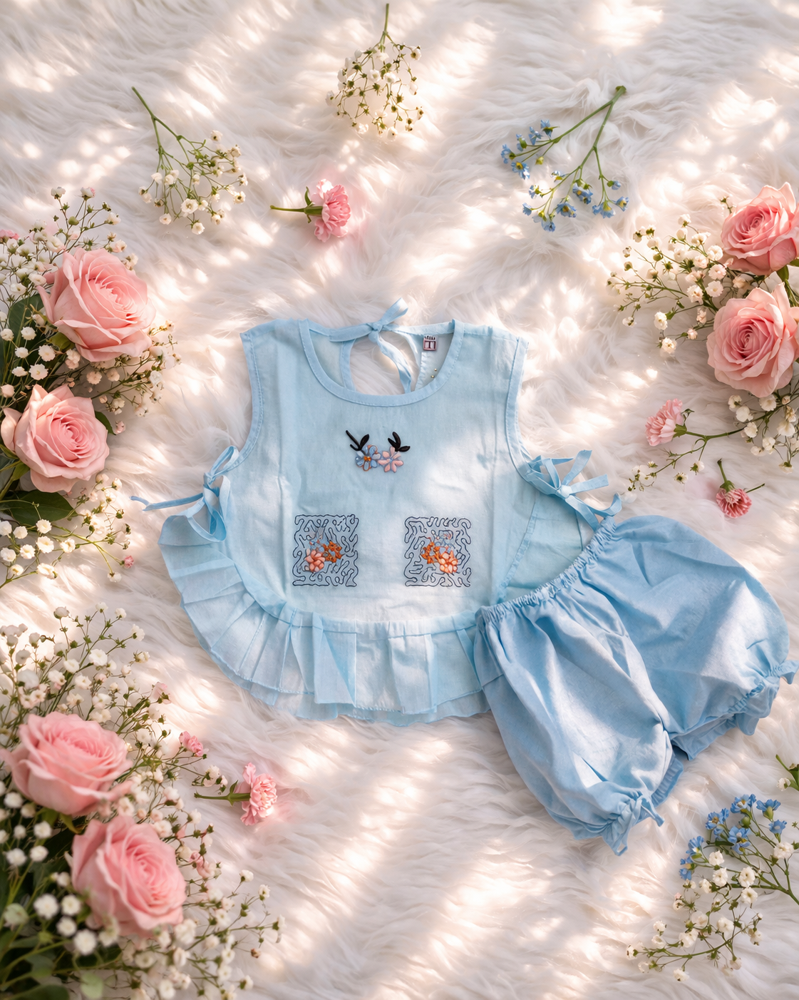 👶 Cute Baby Cotton Dress Set (0–4 Months) 💖 Soft & Comfortable